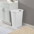 thumbnail image 4 of Sterilite 13 Gallon TouchTop Wastebasket w/Titanium Latch, White (8 Pack), 4 of 10
