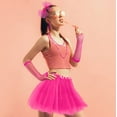 thumbnail image 2 of Loritta 80s Costumes for Women Fancy Outfit Accessories Set with Fishnet Gloves Leg Warmers Tutu Skirts for Theme Party, 2 of 6