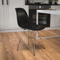 thumbnail image 2 of Flash Furniture Elon Series Black Plastic Chair with Chrome Base, 2 of 12