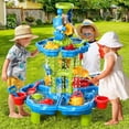 thumbnail image 6 of 3 in 1 Water Table for Toddlers 1-3 3-5 4-8, Summer Outdoor Beach Outside Backyard Activity Sensory Kids Sand and Water Table, Birthday Party Gifts for Kids Boys and Girls Ages 3 4 5 6 7 8, 6 of 16