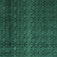 thumbnail image 1 of Ahgly Company Machine Washable Indoor Square Abstract Turquoise Blue Modern Area Rugs, 6' Square, 1 of 4