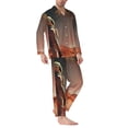 thumbnail image 2 of Sikiie Astronaut On Mars A Mens Pajama Set, Soft Warm Long Sleeve Sleepwear, Cozy Button-Down Pjs for Men-, 2 of 7