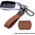 thumbnail image 2 of Genuine Leather Car Keychain with Key Rings - Premium Key Fob Organizer for Men & Women, 2 of 14