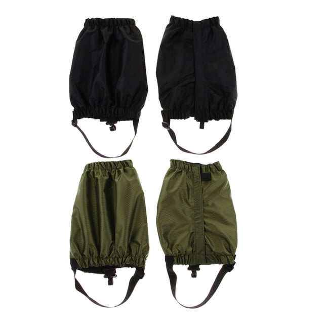2 Pares De Polainas Impermeables Para Caminar Al Aire Libre Sunnimix Polainas Color Negro Verde Militar