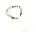 thumbnail image 4 of WHAMVOX Bridal Hair Wreath Floral Headband for Children, Simulated Flower Garland for Wedding, Holiday, Photography - White, 4 of 8