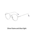 thumbnail image 2 of Guardurnaity Moda Anti-luz azul Gafas de sol Gafas de sol Bisagra clásica Gafas de vidrio liso Gafas masculinas Montura de gafas Plata Type3 NO3, 2 of 6