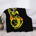 thumbnail image 4 of Manta de franela súper suave Cobra Kai tamaño Queen para cama, manta acogedora, para cama, sofá, sillón, viajes, camping, manta de 60 x 80 pulgadas, 4 of 8