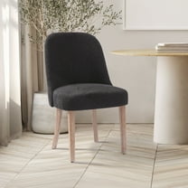 WestinTrends Genevieve Mid-Century Modern Curveback Boucle Dining chair set, Black