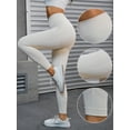 thumbnail image 3 of Unique Bargains Women's High Waisted Leggings Tummy Control Thigh Shapers Pants XL Beige, 3 of 6