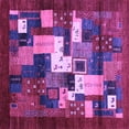 thumbnail image 1 of Ahgly Company Indoor Square Abstract Purple Contemporary Area Rugs, 4' Square, 1 of 4