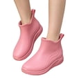 thumbnail image 2 of Domuza Women’s Low Ankle Waterproof Rain Boots, Non-Slip Lightweight PVC Ankle Rain Shoes for Outdoor Walking Kitchen Work Gardening 8（EU-40） 40, 2 of 4