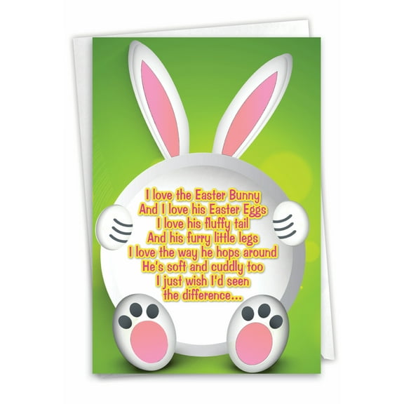 0017 Humor Easter Card 'Chocolate And His Poo Joke ' with Envelope by NobleWorks