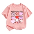 thumbnail image 1 of WEAIXIMIUNG Hauts pour Adolescentes T-Shirt Décontracté à Manches Courtes pour Enfants Imprimé Dessin Animé Col Rond Confortable 8-9 Ans, 1 of 4
