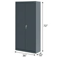 thumbnail image 6 of Sandusky Nystead 20-Gauge Welded Steel Garage Storage Cabinet, Charcoal, 6 of 6