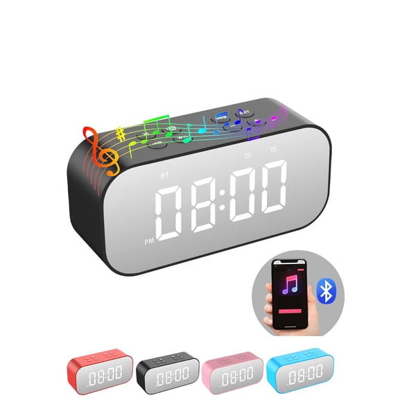 Despertador AFK Digital con altavoz Bluetooth para dormitorio