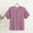 Purple, variant on Women's Casual Blouse, Short Sleeve Round Neck Top, Soft Stretch Solid Color Shirt for Everyday Wear