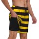 thumbnail image 2 of Fotbe Bee Stripe Traje de Baño para Hombre – Shorts de Natación de Secado Rápido con Forro y Bolsillos-3X-Large, 2 of 6