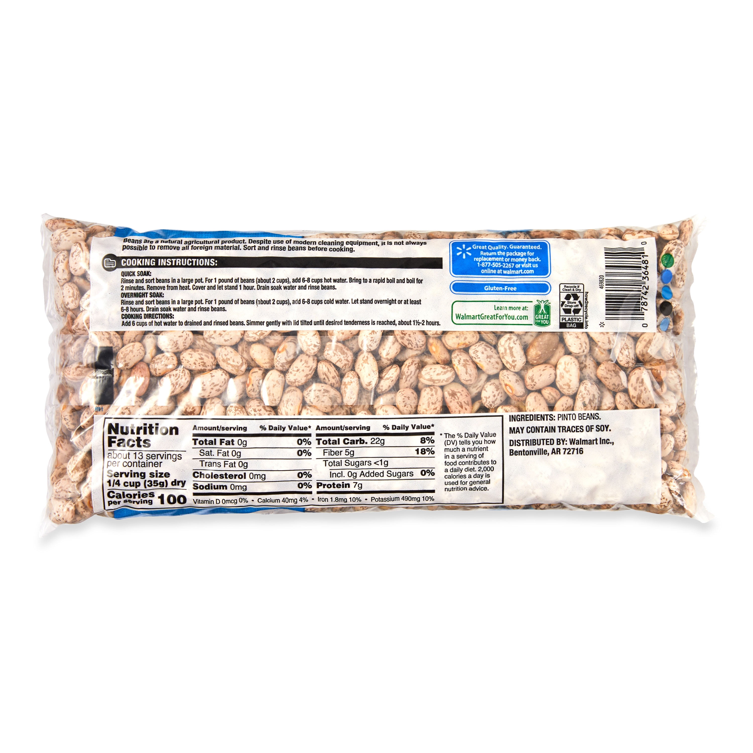 Great Value Kosher Pinto Beans, 16 oz