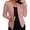 Pink, variant on Uaswgudfs ​Women's Collarless Slim Blazer - 3/4 Sleeve Lightweight Design for Casual & Office Wear