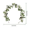 thumbnail image 4 of Matsuzay Guirnalda versátil de bayas artificiales con piñas y hojas de acebo, espuma ecológica elegante Decoración del hogar A05611, 4 of 6