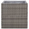 thumbnail image 2 of vidaXL Garden Planter Grey 80x80x80 cm Poly Rattan, 2 of 4