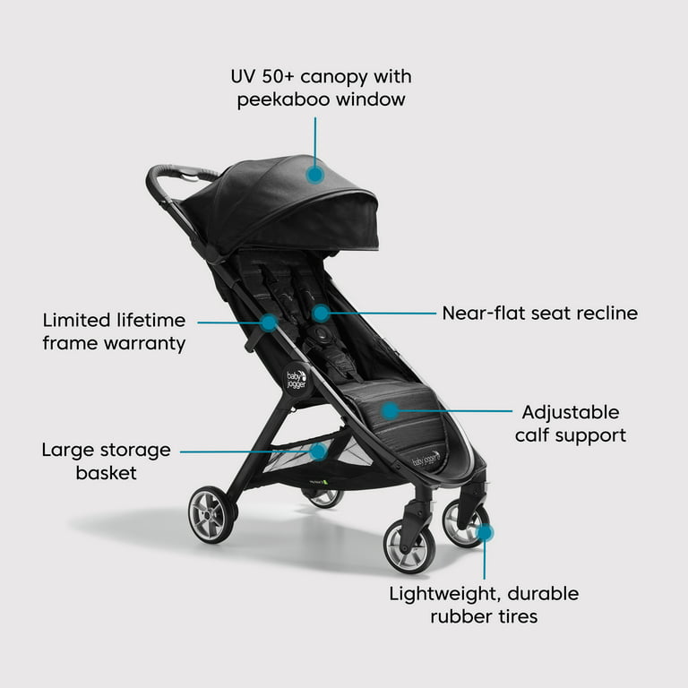 Baby Jogger® City Tour ™ 2 Stroller, Jet, 14.3 lbs 