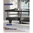 thumbnail image 6 of Kitsure 2-Tier Dish Drying Rack for Kitchen Counter, Stainless Steel Dish Drainer with Cutlery Holder, Sink Organization and Storage Rack for Plates, Bowls and Cups, 12" W x 15" L, Black, 6 of 8