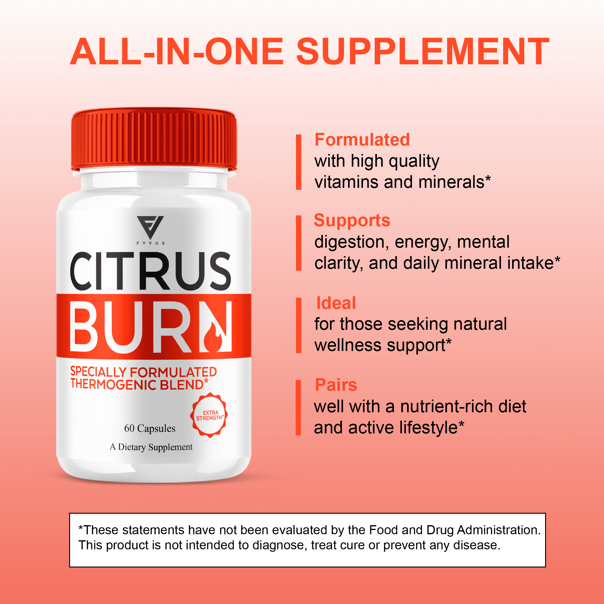 (5 Pack) Citrus Burn Weight Management Capsules, CitrusBurn Advanced Daily Health Formula Pills (300 Capsules)