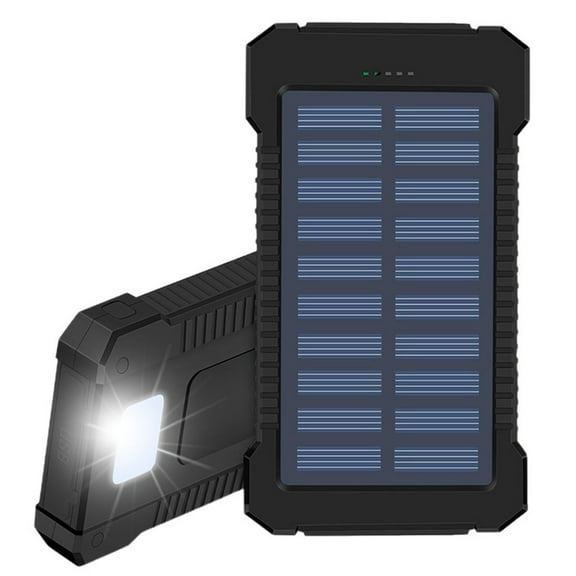 Solar Charger Power Bank, 50000mAh Portable Phone Charger with 2 USB Ports Built-in LED Flashlight, Fast Charging Waterproof Solar Panel Charger for iPhone, iPad, Samsung