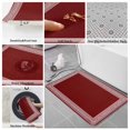 thumbnail image 6 of Red Geometric Bath Mat 3 Piece Bathroom Rug Set, Country Farm Traditional Chinese Tile Non Slip Bath Rug Contour Mat and Toilet Lid Cover, Absorbent Shower Mats Soft Bath Rugs and Mats Sets, 6 of 8