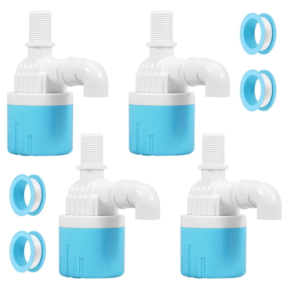 4Pcs Float Valve Automatic Water Level Control 1/2" Stainless Steel Plastic Float Valve for Livestock Trough Swimming Pool