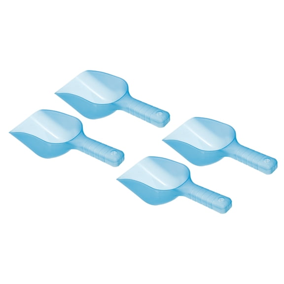 Uxcell Plastic Ice Maker Flour Shovel 12oz Ice Scoop Blue, 4Pcs