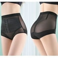 thumbnail image 6 of BYHONG Womens Thin High Waisted Shaping Waist Waist Waist Lifting Beauty Underwear Womens&nbsp;Panties Black L, 6 of 7