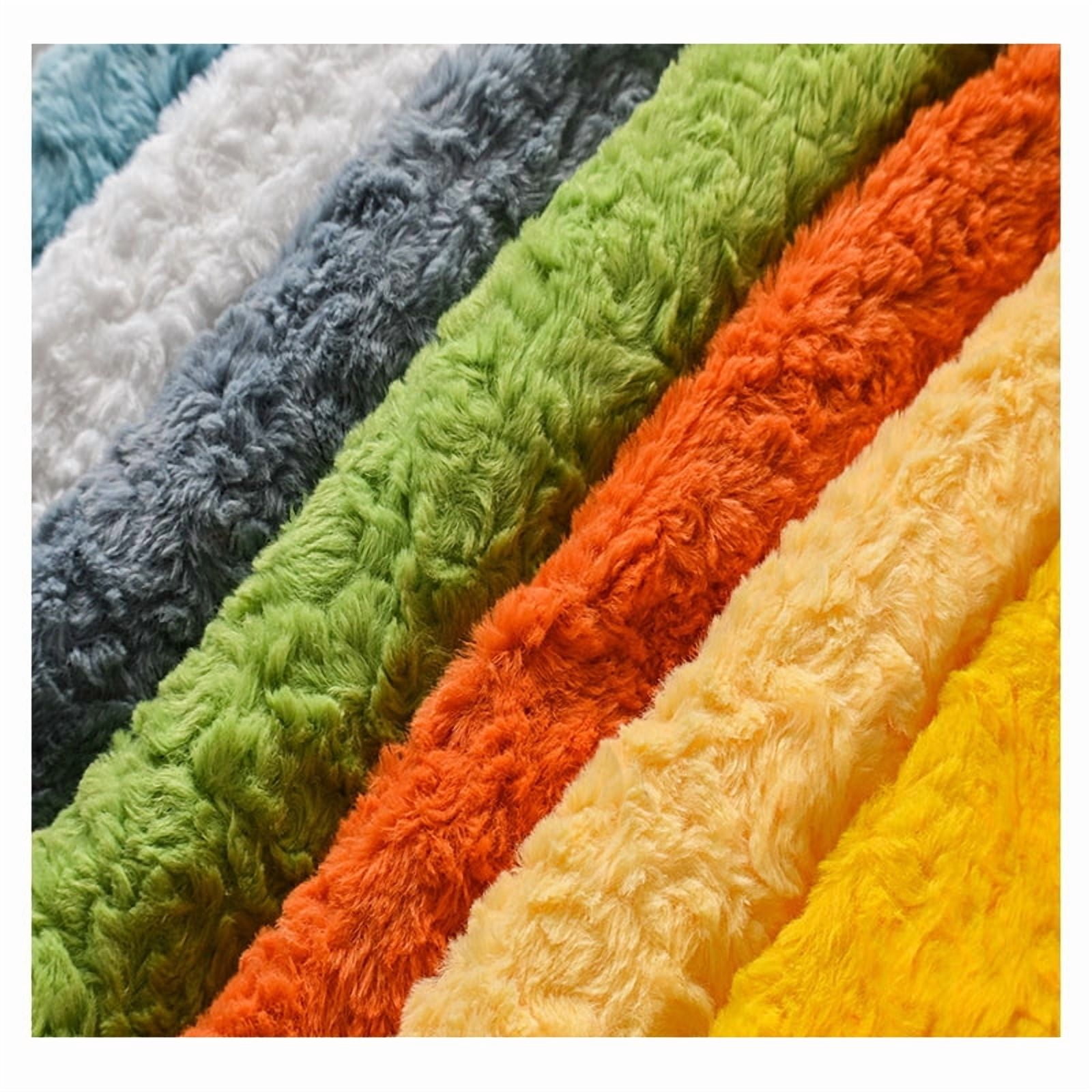 Namzi Brushed Rabbit Fur Fabric,36*63 Inch Soft and Fluffy Faux Fur Fabric for DIY Craft Sewing Projects,Costume,Gloves,Scarves,Home Decoration,Rose Red