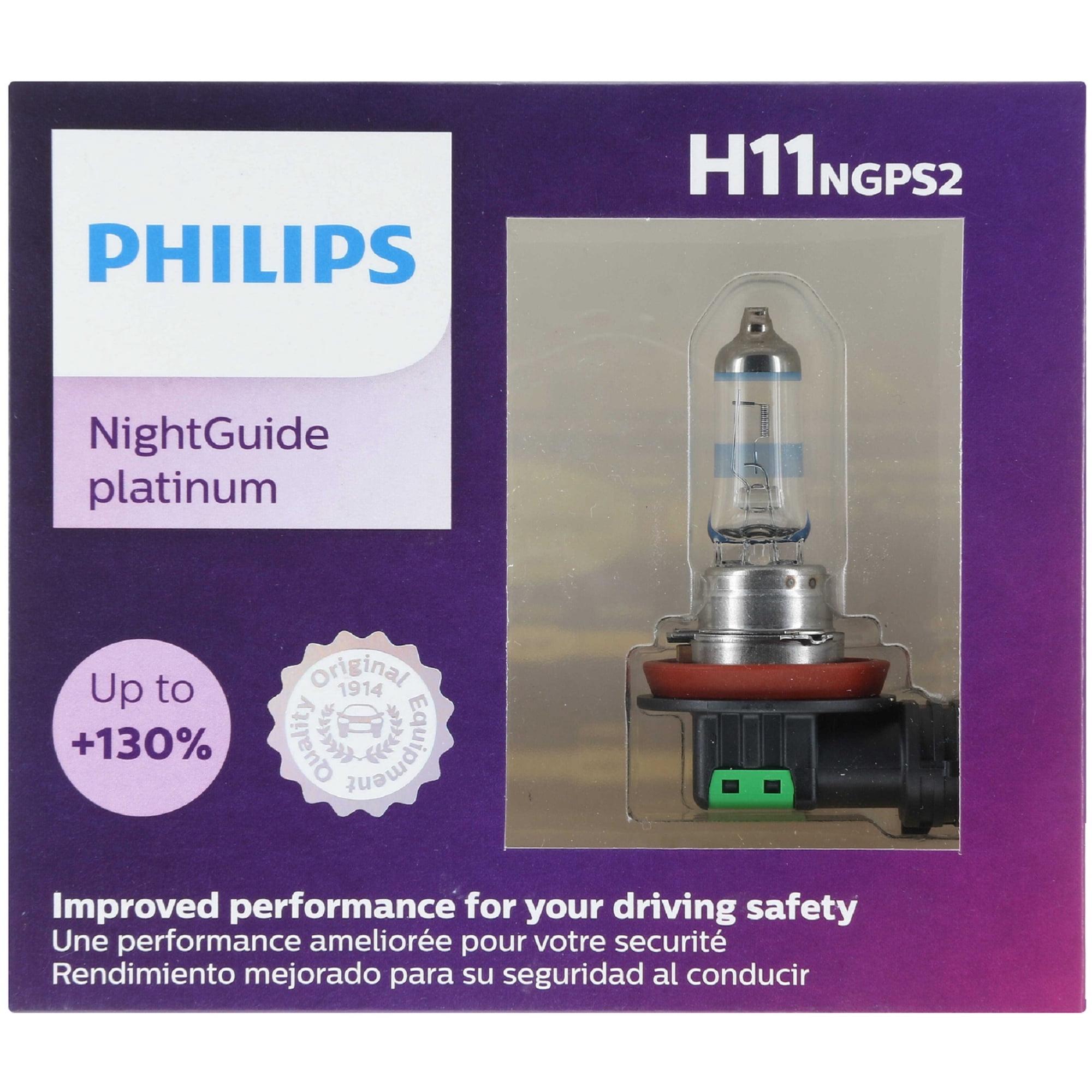 Philips Night Guide Platinum H11 55W Two Bulbs Headlight Fog Light