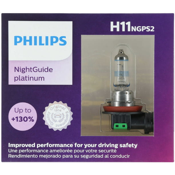 Yogurt unpaid Desert Philips Night Guide Platinum H11 55W Two Bulbs Headlight Fog Light -  Walmart.com