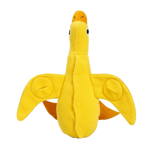 ROMANSENTIAL 1Pack Funny Dog Toy Interactive Duck Shape for Dogs Yellow Cotton 14.2x13.4x2in