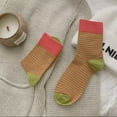 thumbnail image 1 of Xiao Hua 6 pares de calcetines finos de algodón para mujer, suaves y hasta el tobillo (A30), 1 of 2