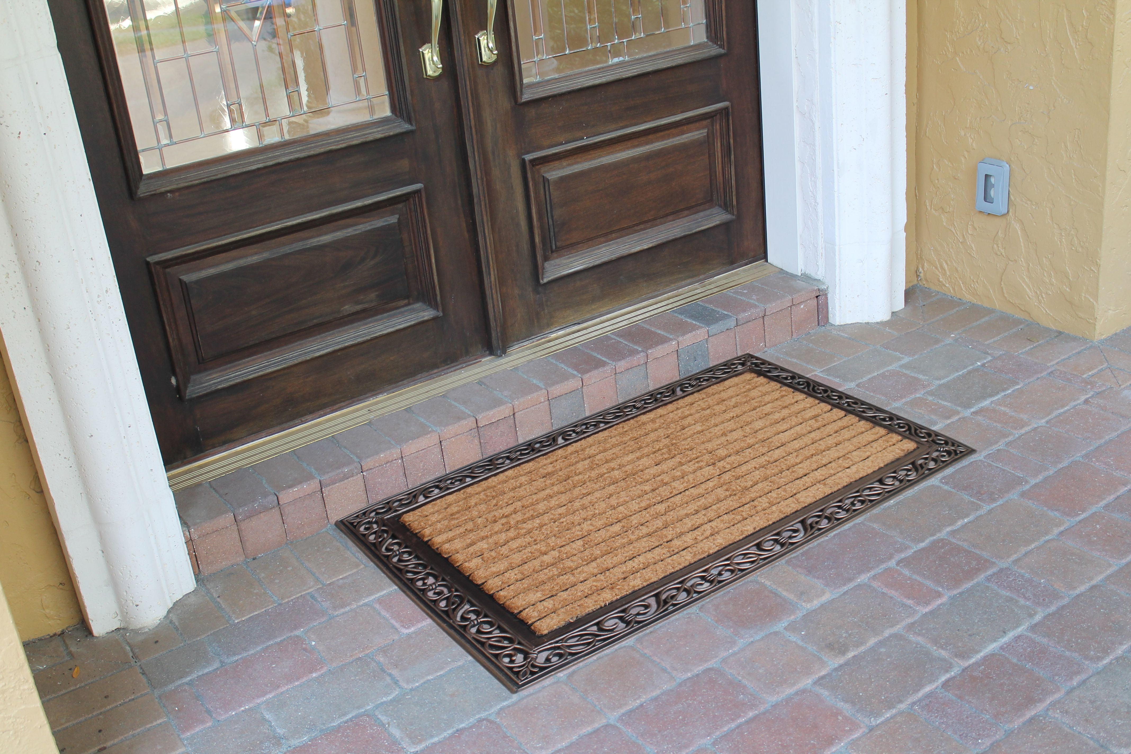 A1HC First Impression Molded Large Double Striped 30 in. x 48 in. Coir Door  Mat A1HOME200084 - The Home Depot