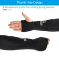 thumbnail image 5 of Uxcell Volleyball Arm Sleeve, Passing Forearm Elbow Pads with Protection Pad Thumbhole Volleyball Brace, Black 4 Pcs, 5 of 6