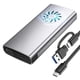 thumbnail image 1 of NVMe Enclosure SSD M.2 Adapter, SSD NVMe to USB C 3.2 Gen 2 10Gbps NVMe Adapter for 2242 2280 SSD, 1 of 5