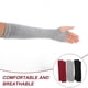 thumbnail image 2 of 3 pares de manoplas largas sin dedos, guantes de invierno tejidos con orificio para el pulgar, calentadores de brazos de mezcla de algodón para mujer, ideales para el frío., 2 of 6