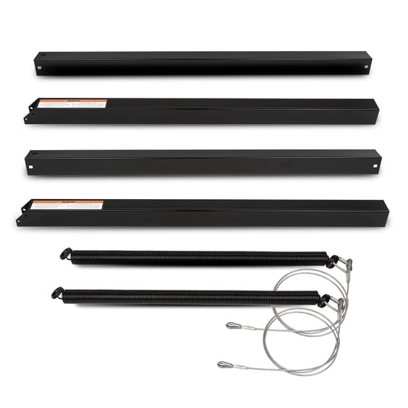 2 Sided Tailgate Utility Trailer Gate & Ramp Lift Assist System 350 Pounds Black