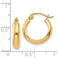 thumbnail image 4 of 14K Yellow Gold Round Tube Hoop Earrings (17 X 3.75) Made In Indonesia tc145, 4 of 5