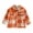 Orange 7, variant on KOMOO Toddler Flannel Plaid Jacket Long Sleeve Lapel Shacket Jackets Baby Boy Girls Button Flannel Shirts Coats