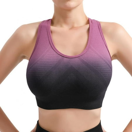 

Women Sports Lingerie Gradient Casual Underwear Wireless Tank Bra Women Sports Bra Seamless Bra No-rim Fitness Yoga Bra