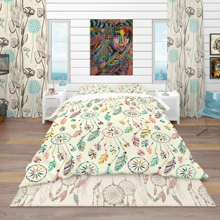 Designart Pattern With Native Indian, Native American Style Duvet Cover