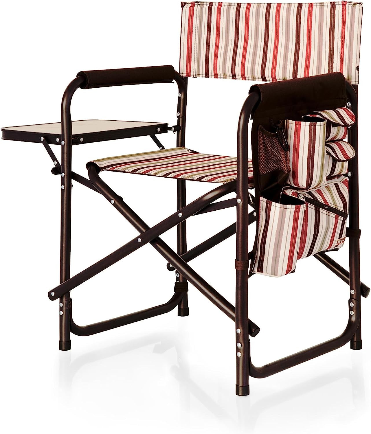 Sports Chair with Side Table, Beach Chair, Camp Chair for Adults