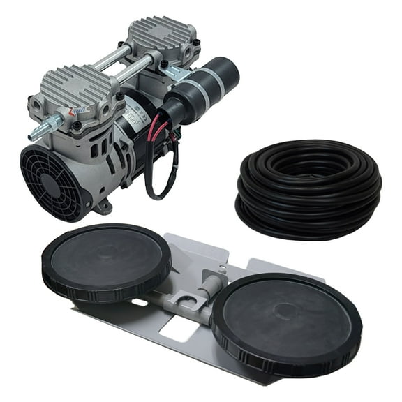 Half Off Ponds Pro Aeration System 1/2 HP Aerator Pump for 2 Acres 120V Compressor with Double Diffuser and 100 ft Tubing