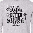 thumbnail image 4 of Inktastic Life is Better at The Beach with Sunshine Seashell and Palm Trees Long Sleeve Youth T-Shirt, 4 of 5